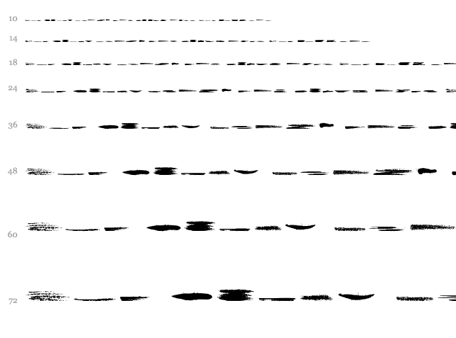 Grunge Strokes 01 font waterfall
